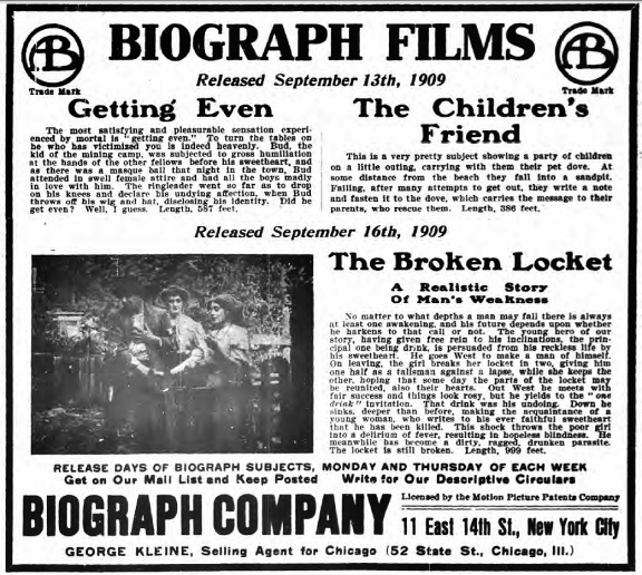 Biograph Ad Broken Locket NYDM 09181909